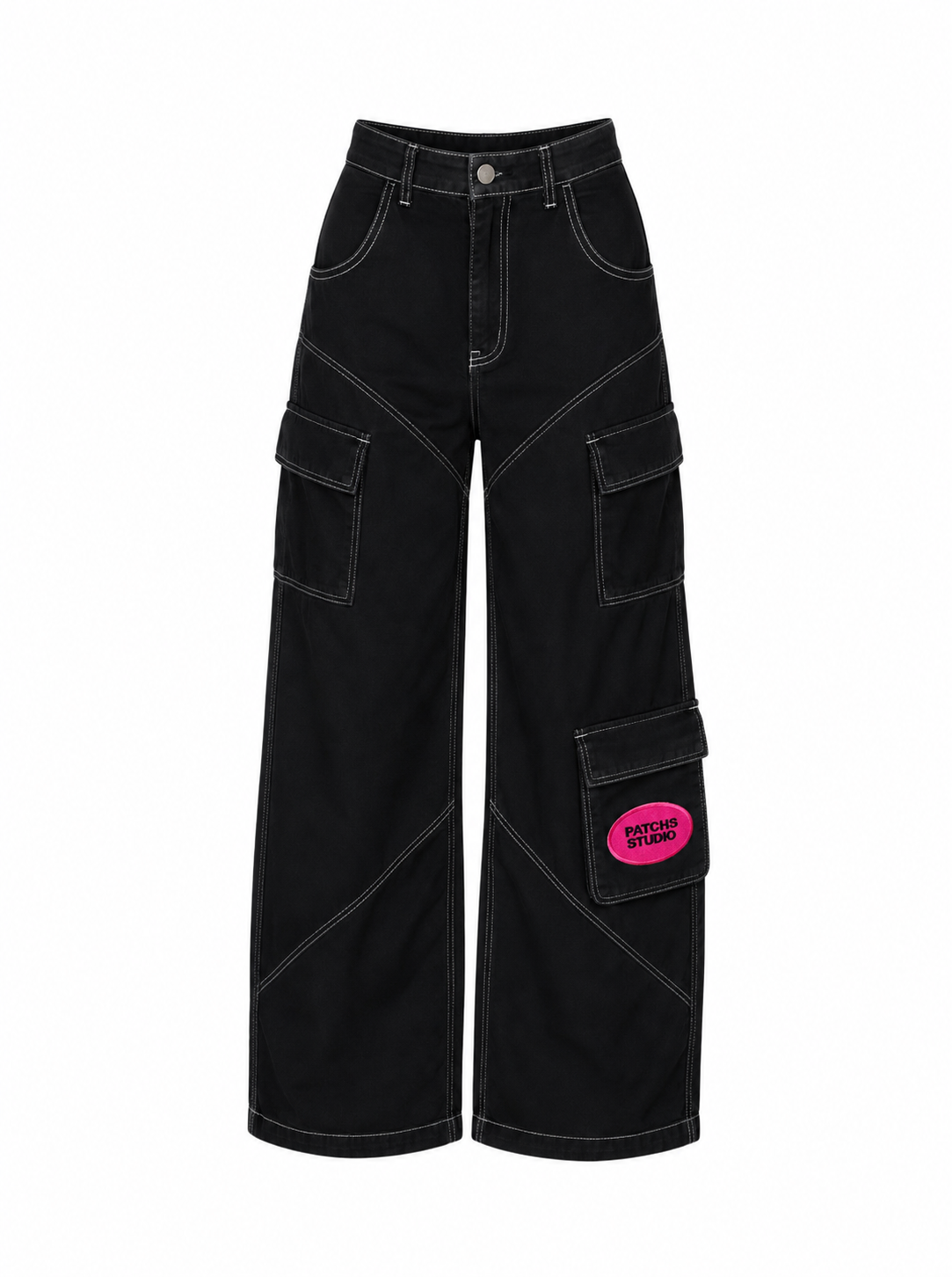 BLACK CARGO PANTS